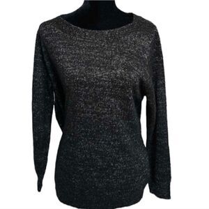 NWOT! Croft & Barrow Black and Silver Sweater
